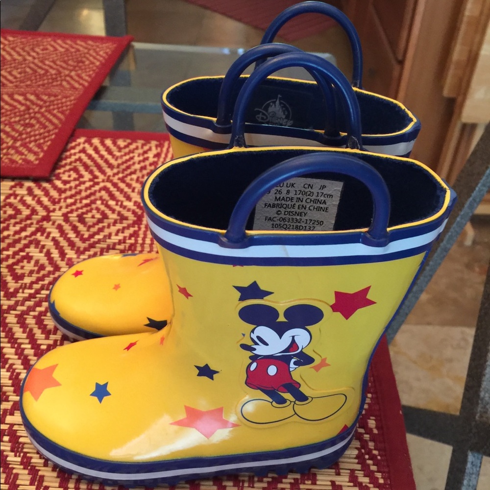 Mickey Boy Rain Boots Brand New